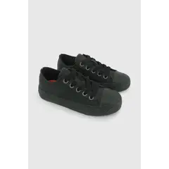 COLLOKY - Zapatilla Escolar Negra con Plantilla de Memory Foam y Piezas Reflectantes