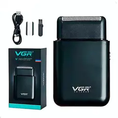 VGR - Afeitadora Mini Shaver Patillera V-390 Viaje Recargable