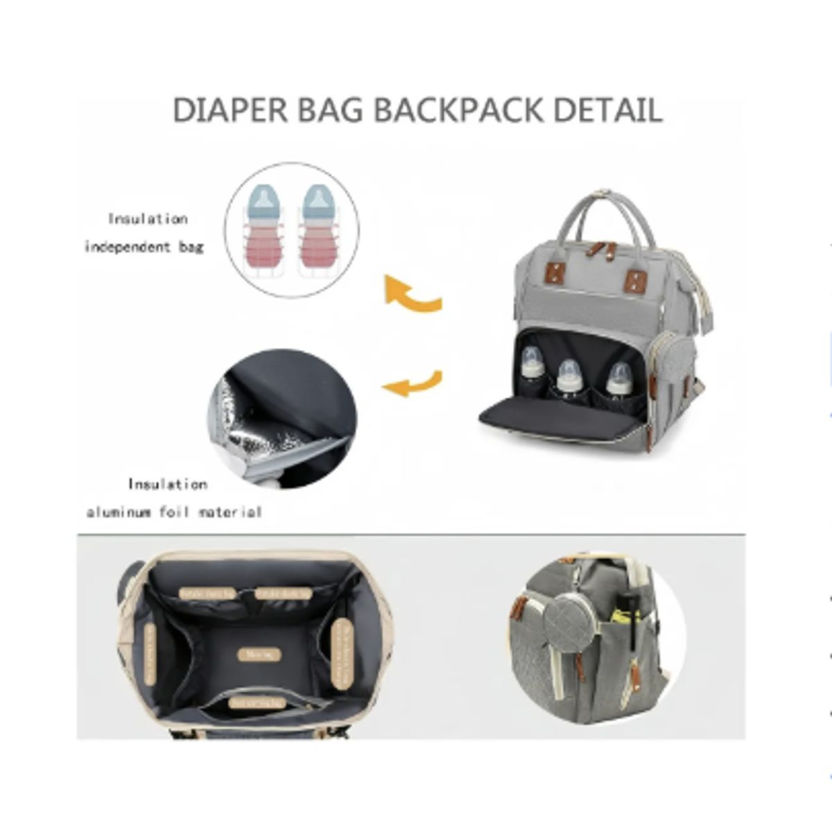 GENERICO - Bolso Mochila Maternal Infantil Mudador Pañalera Bebe Diseño