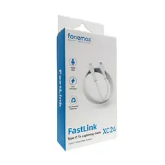 FONEMAX - Cable XC24 USB-C a Lightning 1M Blanco