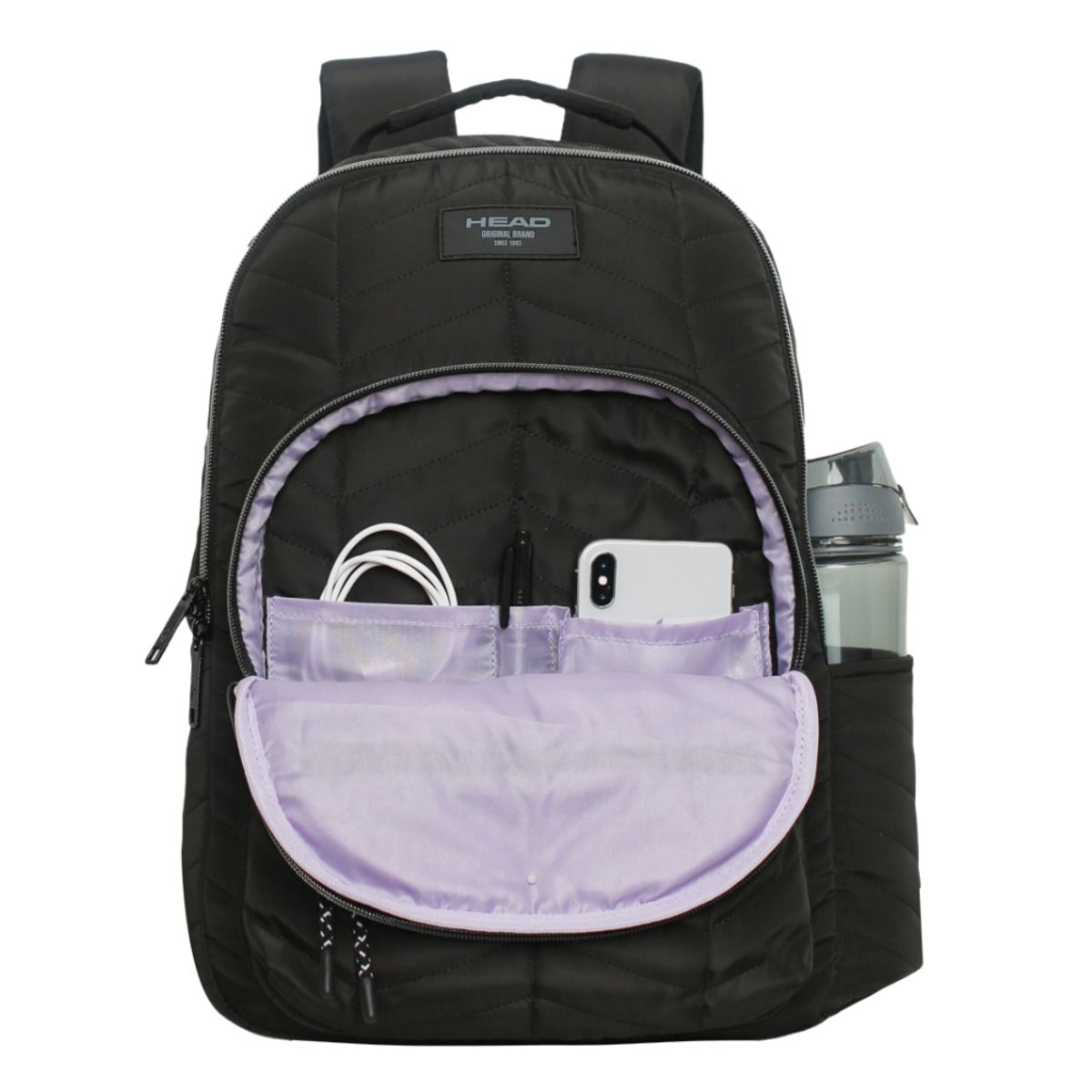 HEAD - Mochila Mujer Microfibra Impreza Negro Head