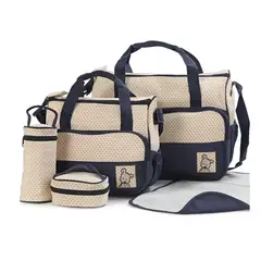 GENERICO - Set 5 Bolsas Panaleras Cambiador Bebe Botella Viaje Multiuso