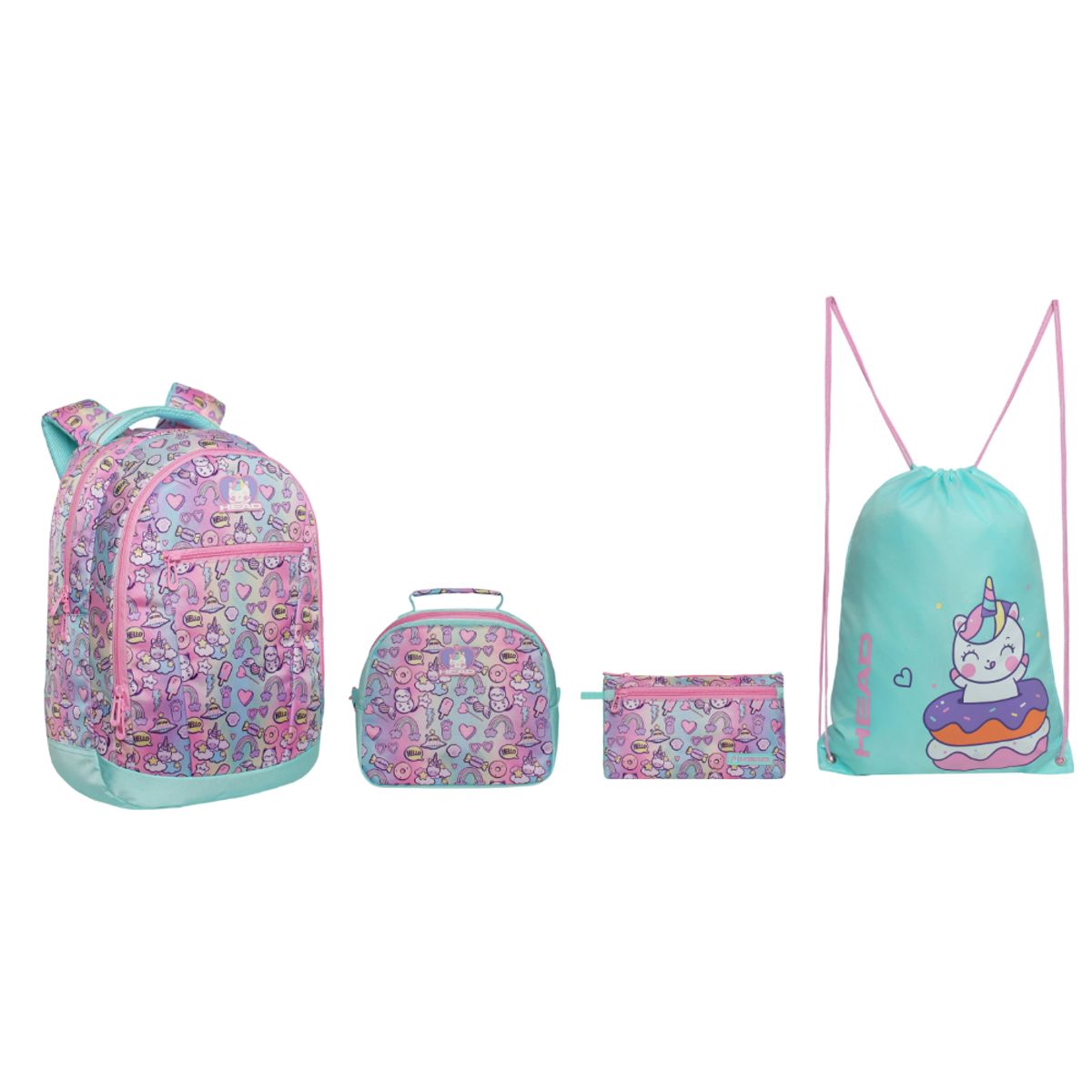 HEAD - Pack Top Escolar Mujer (x4) Faded Multicolor Head