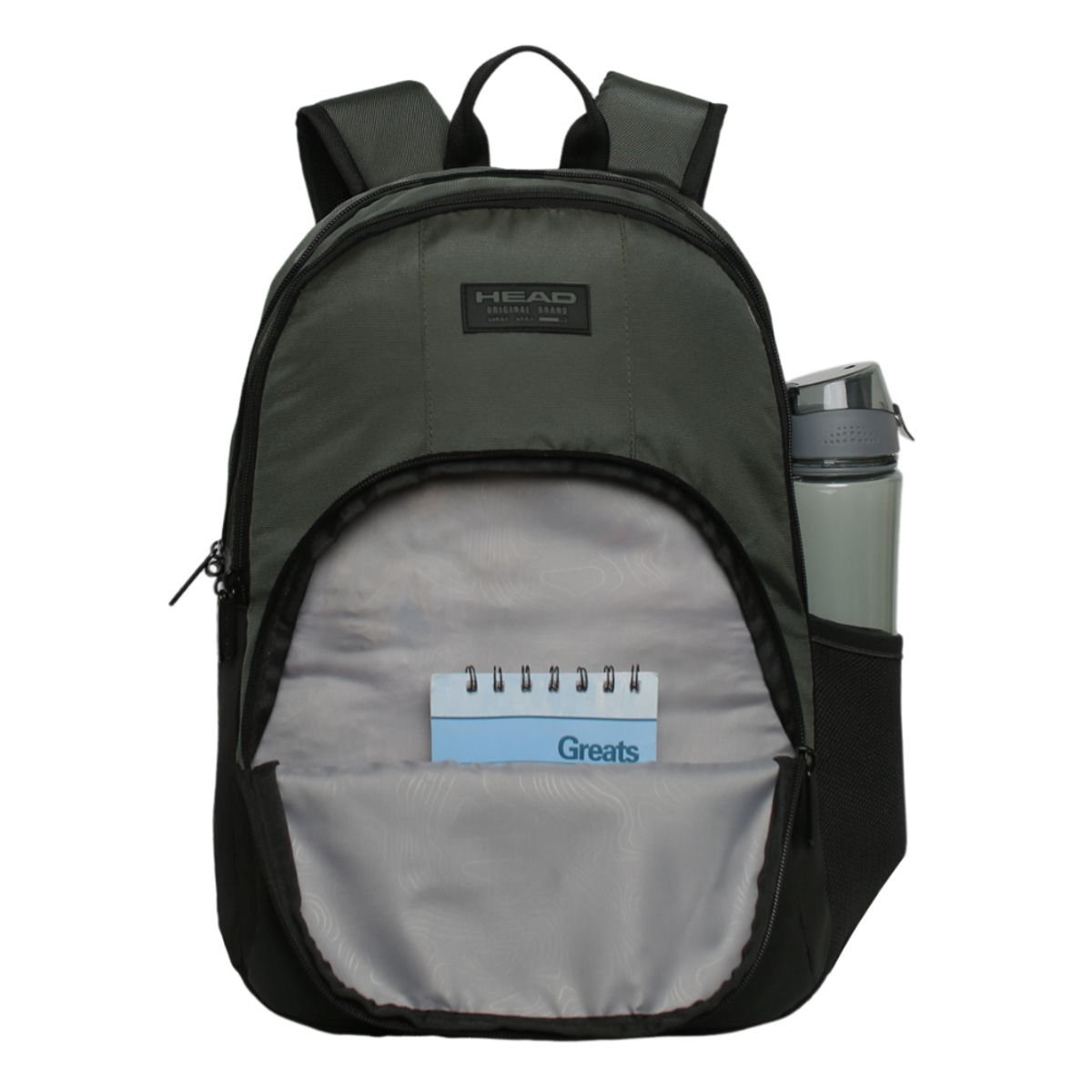 HEAD - Mochila Compacta Chiron Verde Musgo Reverse NegroHead