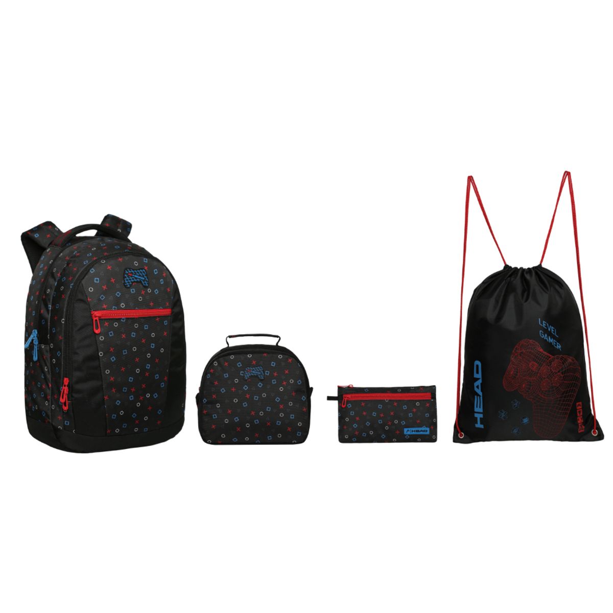 HEAD - Pack Top Escolar Hombre (x4) Gamer Negro Head