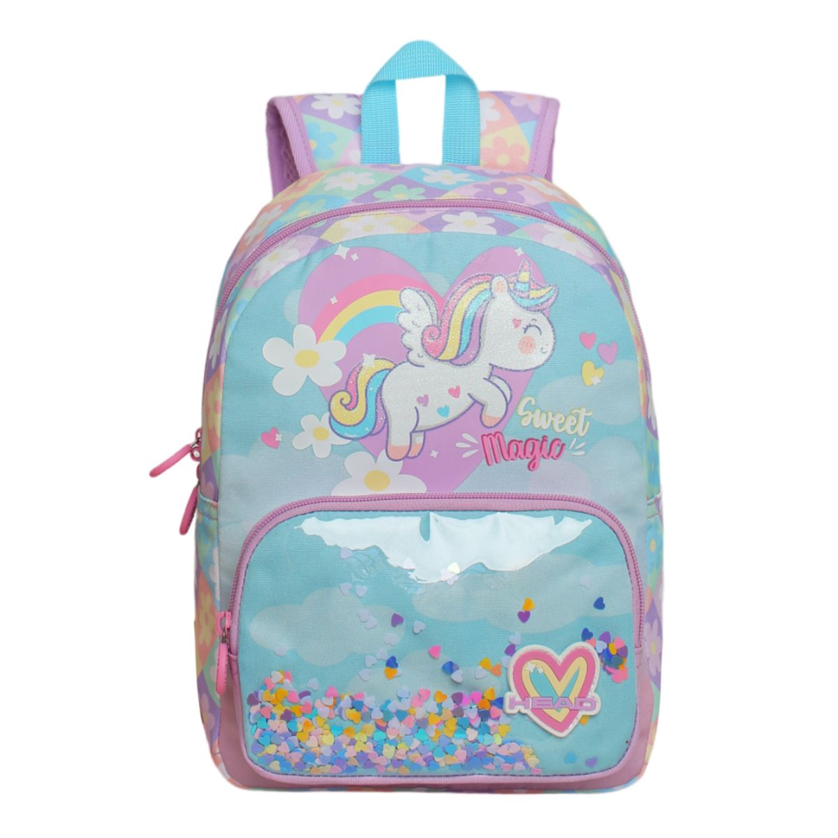 HEAD - Mochila Infantil Niña Pop Unicornio Flores Lila Head