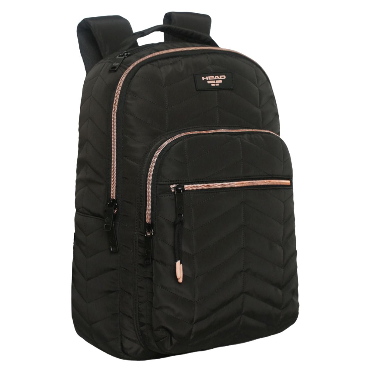 HEAD - Mochila Mujer Microfibra Impreza Negro Rose Gold Head