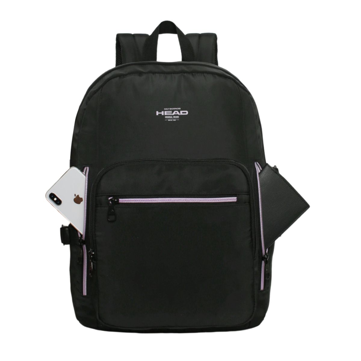 HEAD - Mochila Mujer Notebook Kona Negro Lila Head