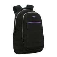 Mochila Mujer Maxima Microfibra Negro Lila