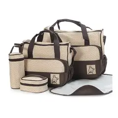 GENERICO - Set 5 Bolsas Panaleras Cambiador Bebe Botella Viaje