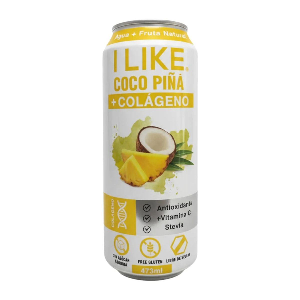 GENERICO - PACK X6 JUGO NATURAL + COLAGENO COCO PIÑA 473ML - I LIKE
