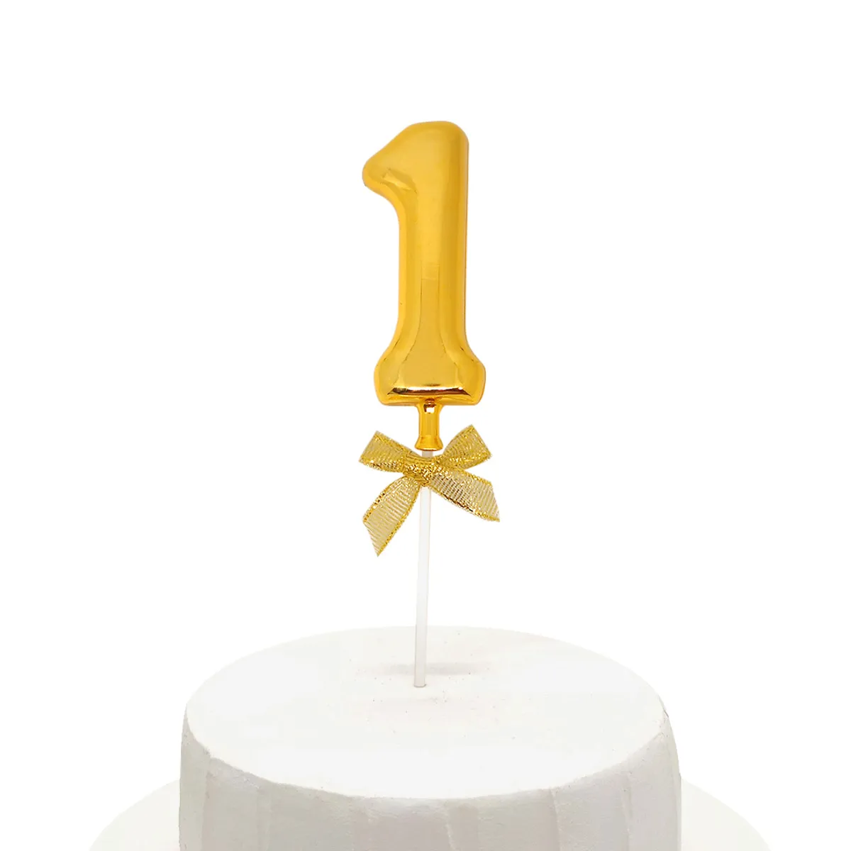 GENERICO - TOPPER TORTA NUMERAL DORADO 1