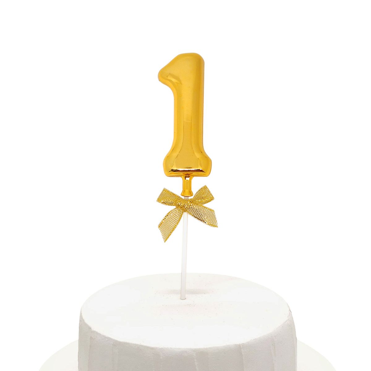 GENERICO - TOPPER TORTA NUMERAL DORADO 1