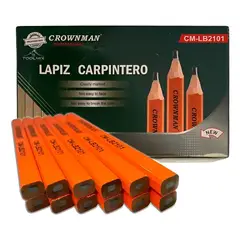 GENERICO - Caja 72 Lápiz Grafito Carpintero Carpintería Madera Albañil