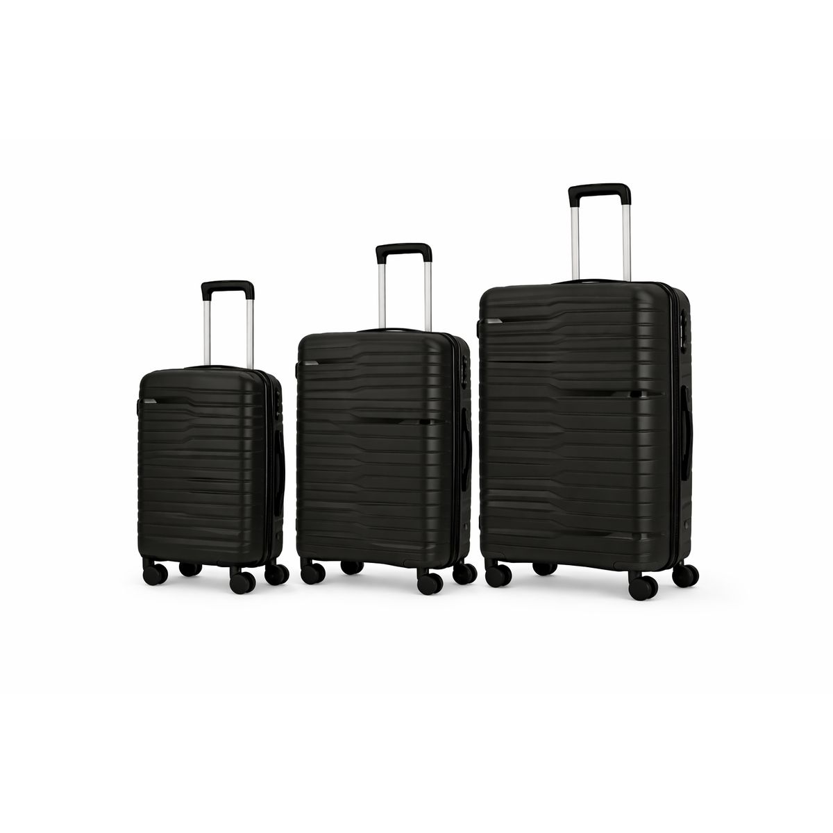 SPACE HOME - Maletas Travel  Rígidas 20-24-28” PP Negra 3 Tamaños