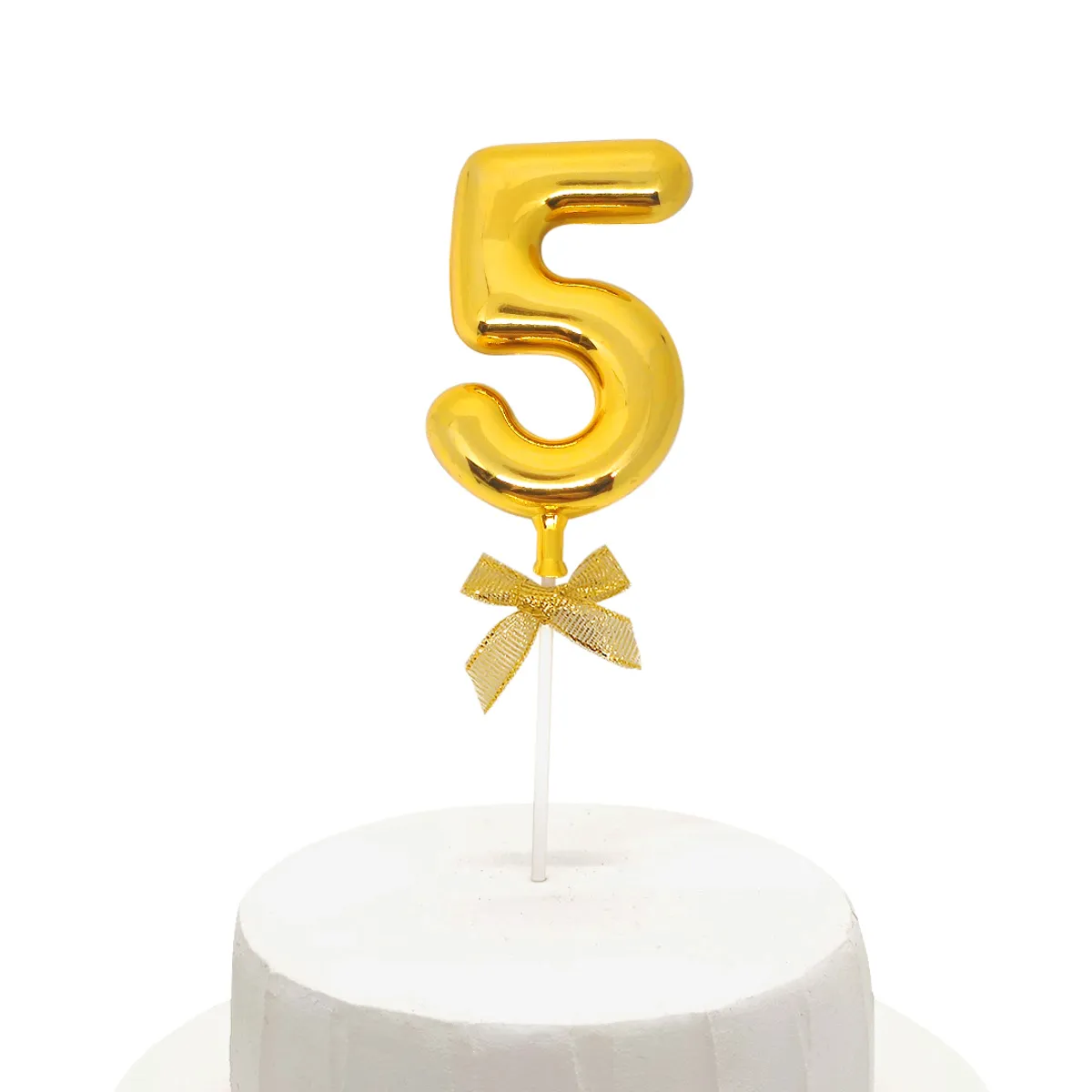 GENERICO - TOPPER TORTA NUMERAL DORADO 5