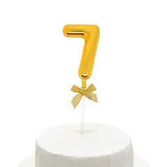 GENERICO - TOPPER TORTA NUMERAL DORADO 7