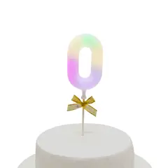 GENERICO - TOPPER TORTA NUMERAL LED 0