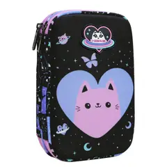 HEAD - Estuche Infantil Niña Rígido Box Space Cat Negro