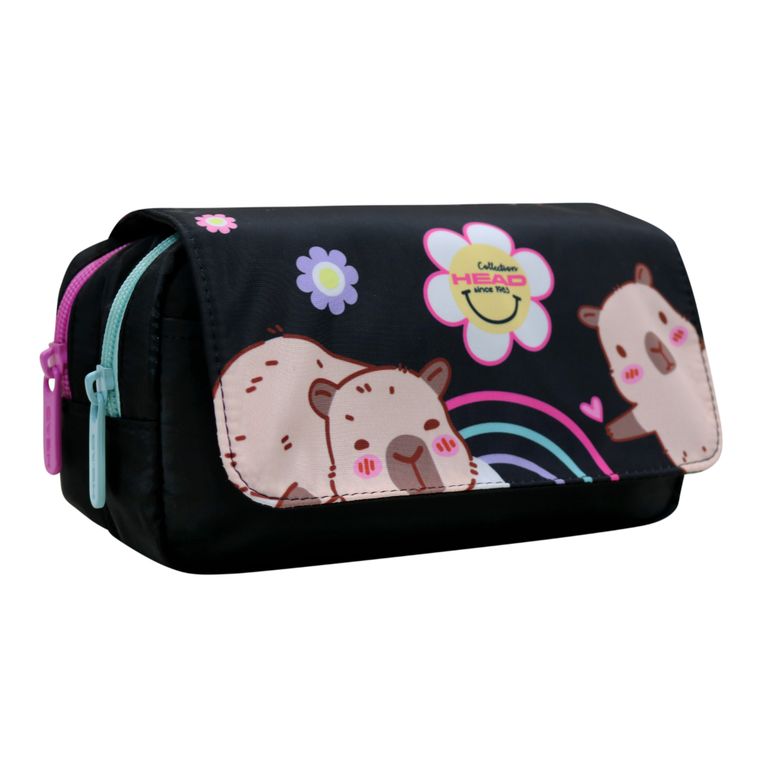 Estuche Infantil Nina Eraser Capibaras Negro