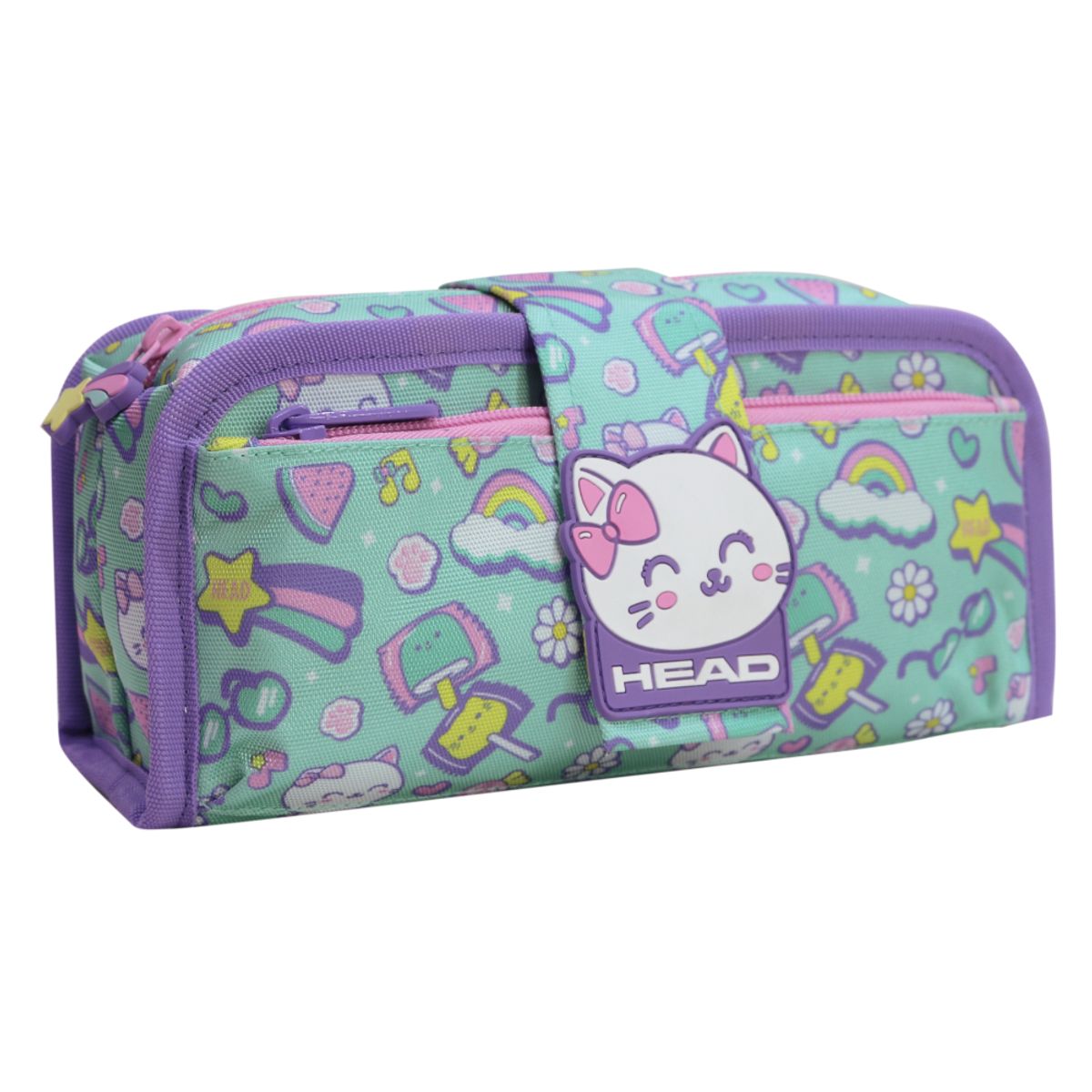 HEAD - Estuche Infantil Niña Cherry Cat Print Menta Head