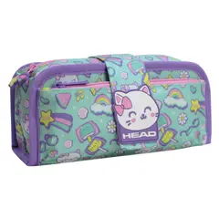 HEAD - Estuche Infantil Niña Cherry Cat Print Menta