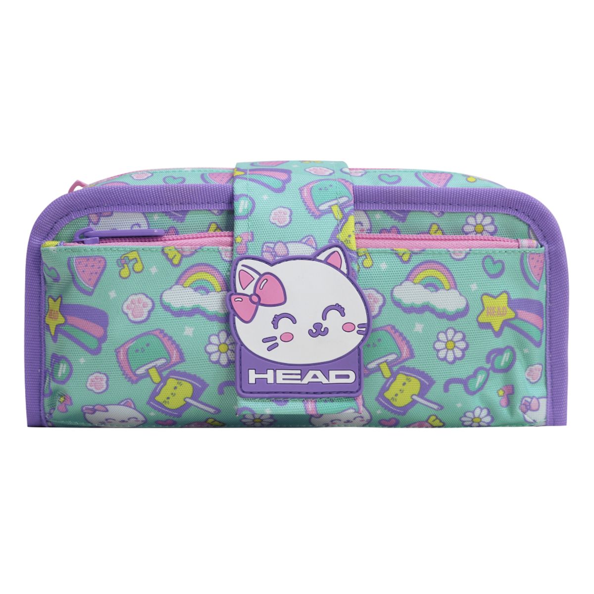 HEAD - Estuche Infantil Niña Cherry Cat Print Menta Head