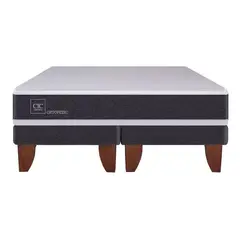 CIC - Cama Europea Ortopedic 2 Plazas Base Dividida Negra 150 cm x 190 cm