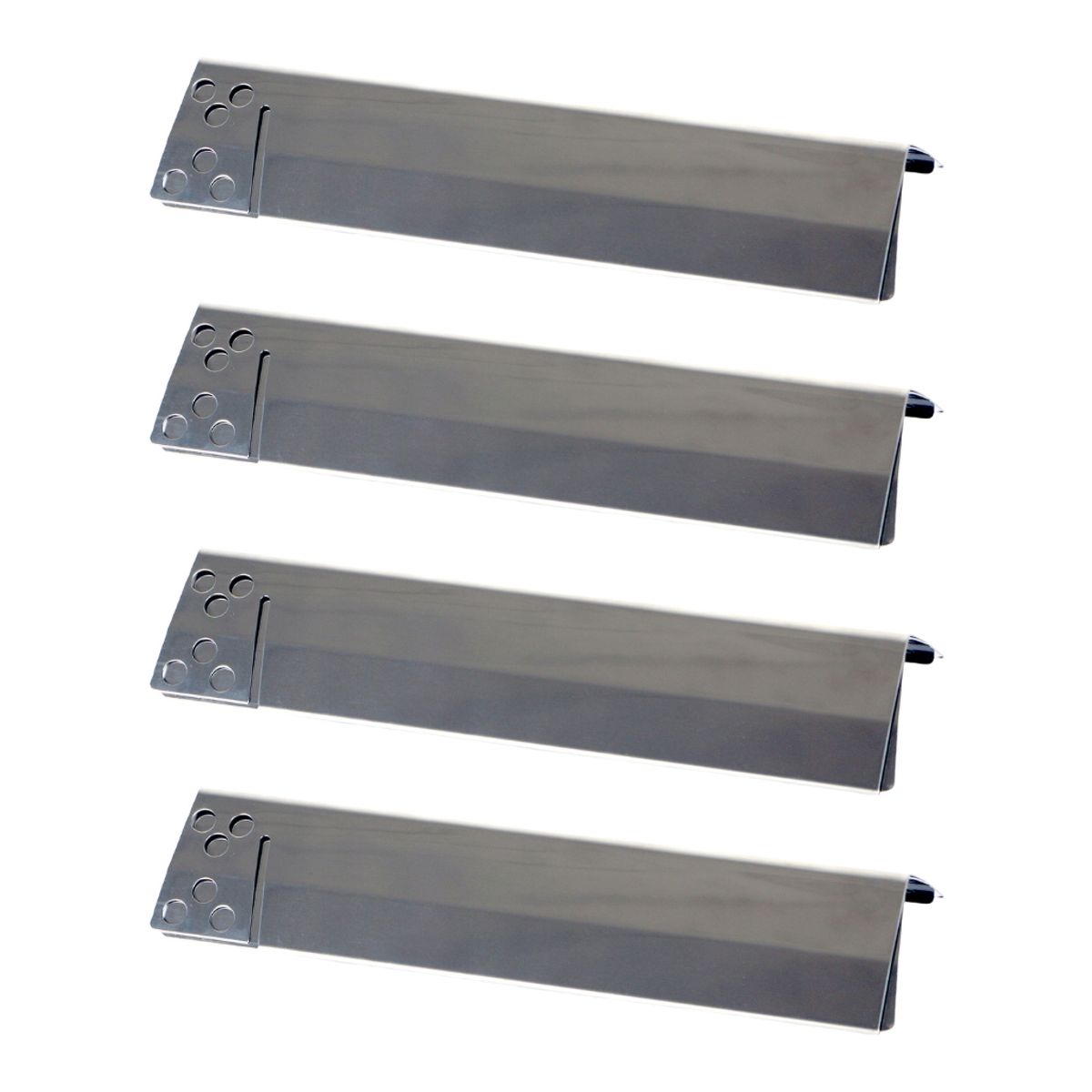 GENERICO - Kit 4 Repuesto Difusor de Llama Universal Ajustable (29,5 a 52 cm) Parrillas a Gas
