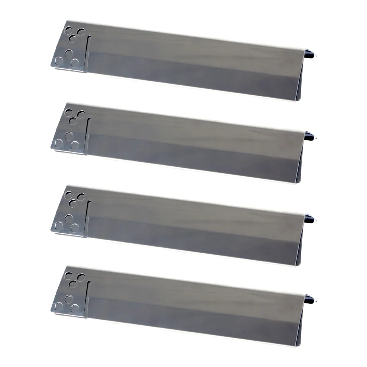GENERICO - Kit 4 Repuesto Difusor de Llama Universal Ajustable (29,5 a 52 cm) Parrillas a Gas