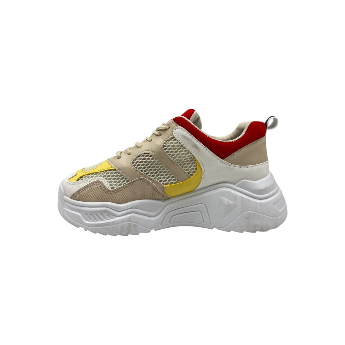 HERIEL - Zapatilla Beige Plataforma Mujer