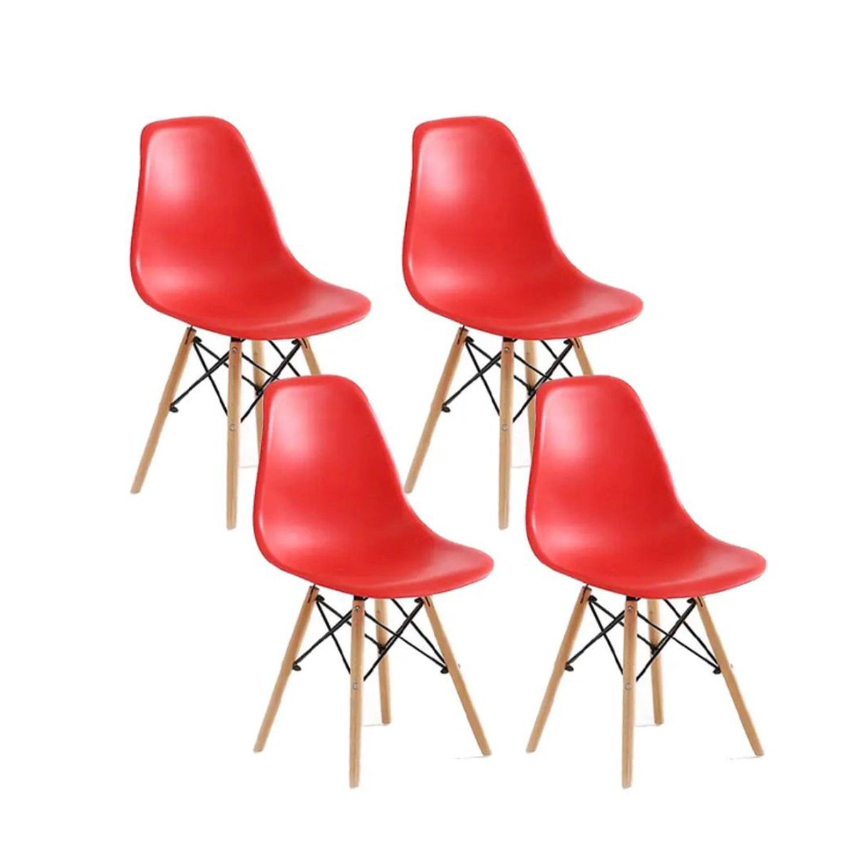 HABITA2 CHILE - Pack de 4 Silla Eames - Roja