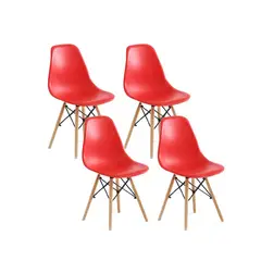 HABITA2 CHILE - Pack de 4 Silla Eames - Roja