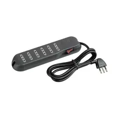 LEGRAND - Alargador 6 Tomas 2P+T 10A 15Mt Gris