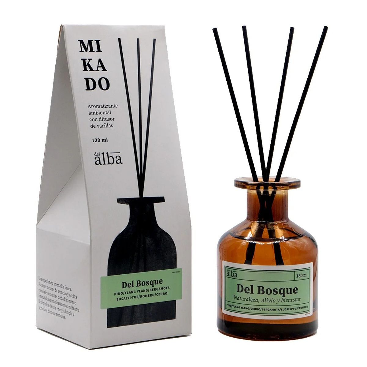 ALBA - Mikado Bosque 130 Ml + Varillas Del Alba