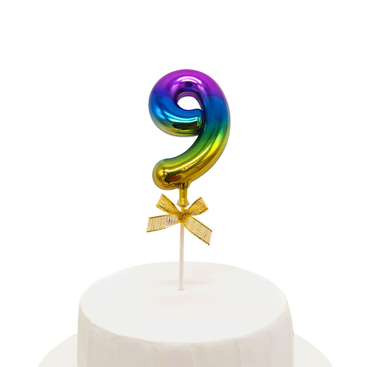 GENERICO - TOPPER TORTA NUMERAL MULTICOLOR 9
