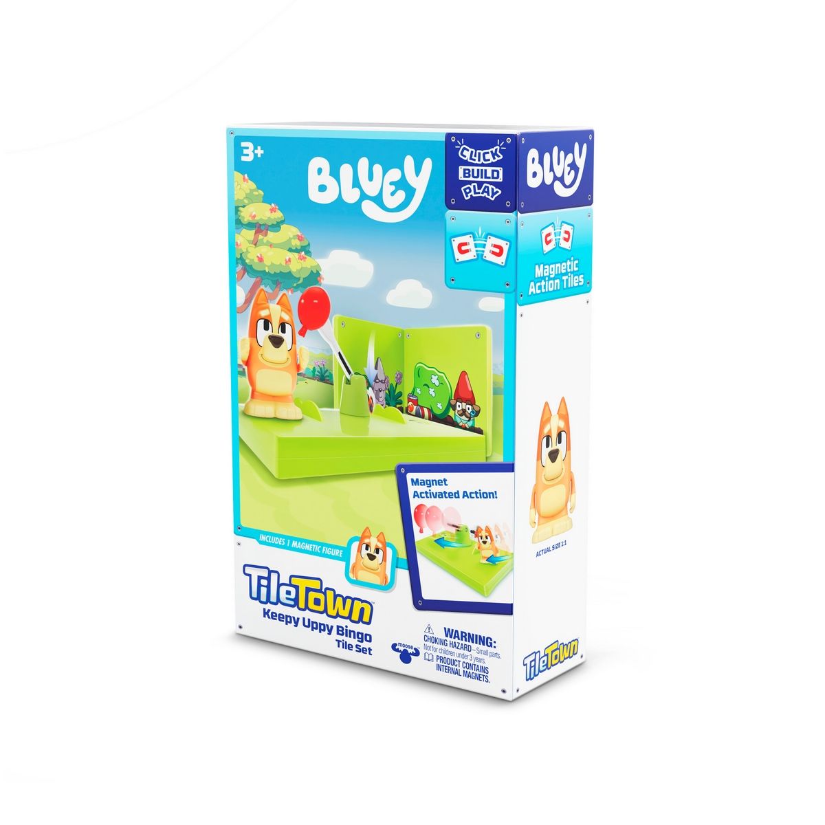BLUEY - Bloques Construcción Magnéticos Bluey Tile Town-Keepy Bingo
