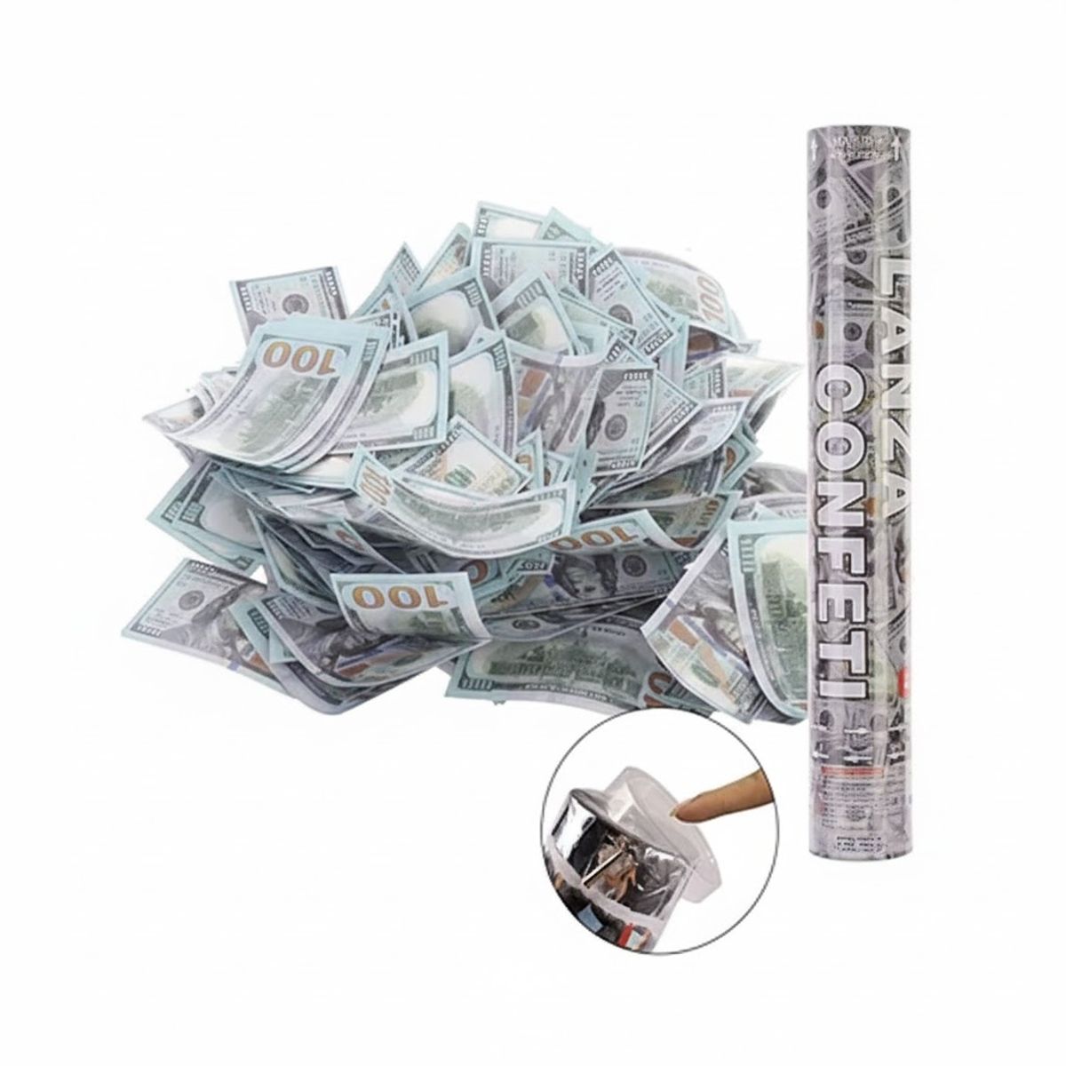 GENERICO - Lanza Confeti Dolares 5x40cm