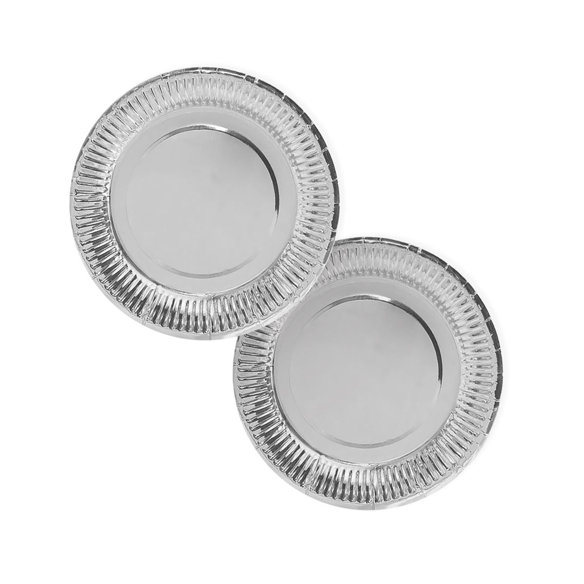 GENERICO - PLATO 7 CARTON PLATEADO METALLIC X6