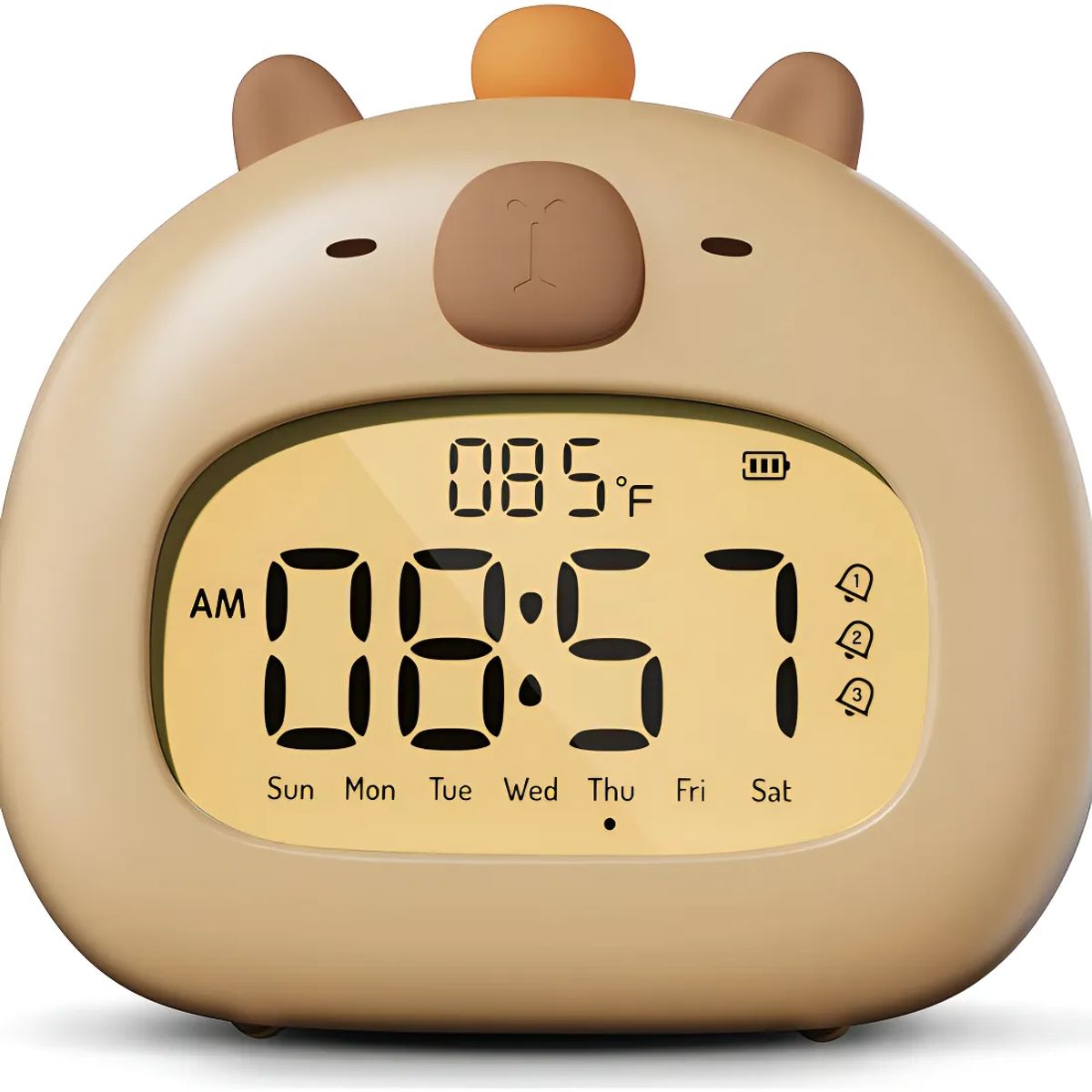 GENERICO - Reloj Despertador De Mesa Capibara IKM Color cafe AAA