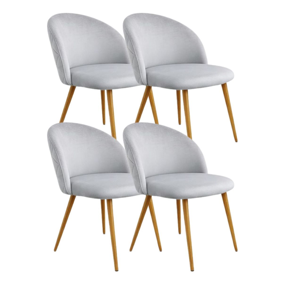 HABITA2 CHILE - Pack 4 Silla de comedor Nordic Felpa