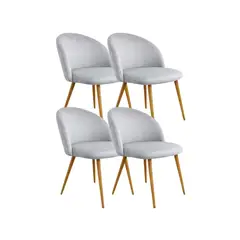 HABITA2 CHILE - Pack 4 Silla de comedor Nordic Felpa