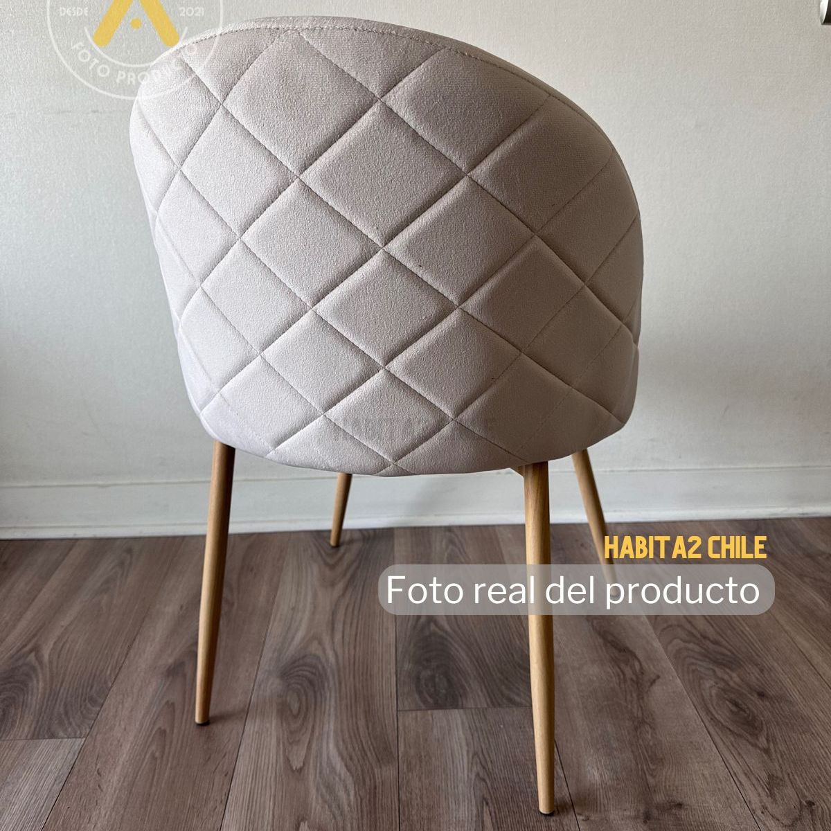 HABITA2 CHILE - Pack 4 Silla de comedor Nordic Felpa