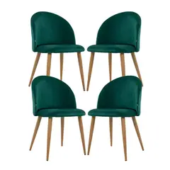 HABITA2 CHILE - Pack 4 Silla de comedor Nordic Felpa