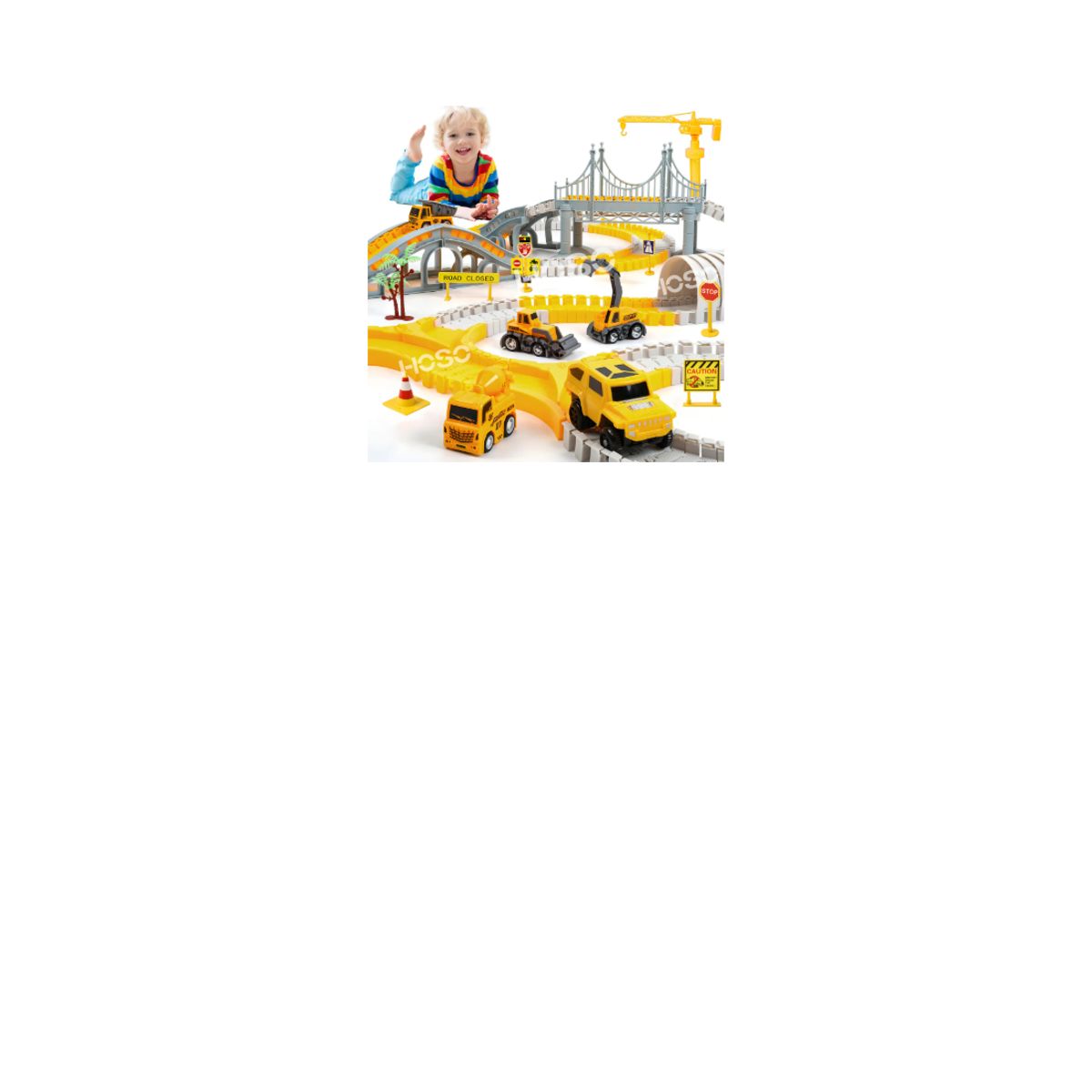 GENERICO - Juguete Pista De Auto Para Niño Bloque De Vehiculo Educativo Color Amarillo