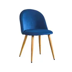 HABITA2 CHILE - Silla Nordic Felpa patas simil madera