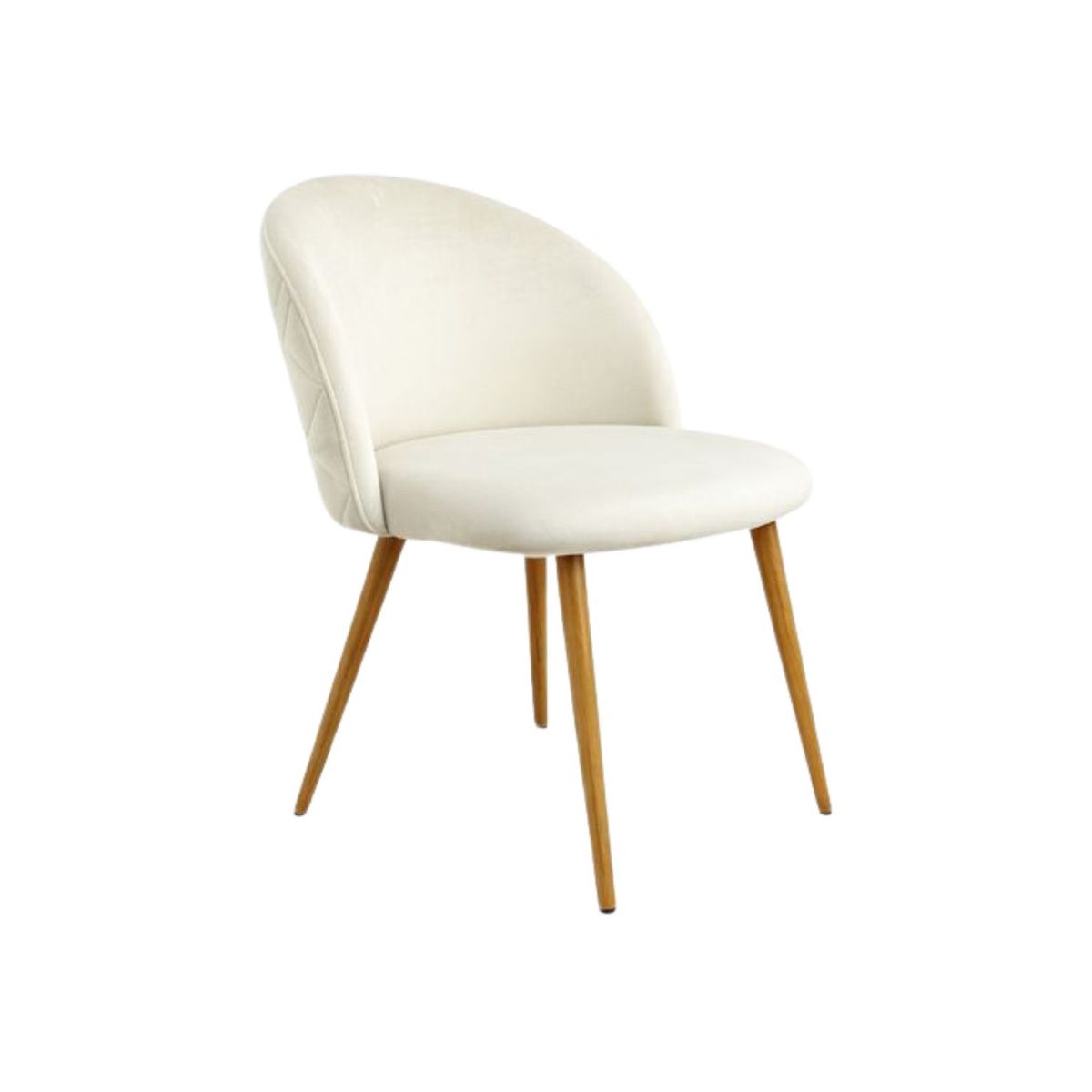 HABITA2 CHILE - Silla Nordic Felpa patas simil madera