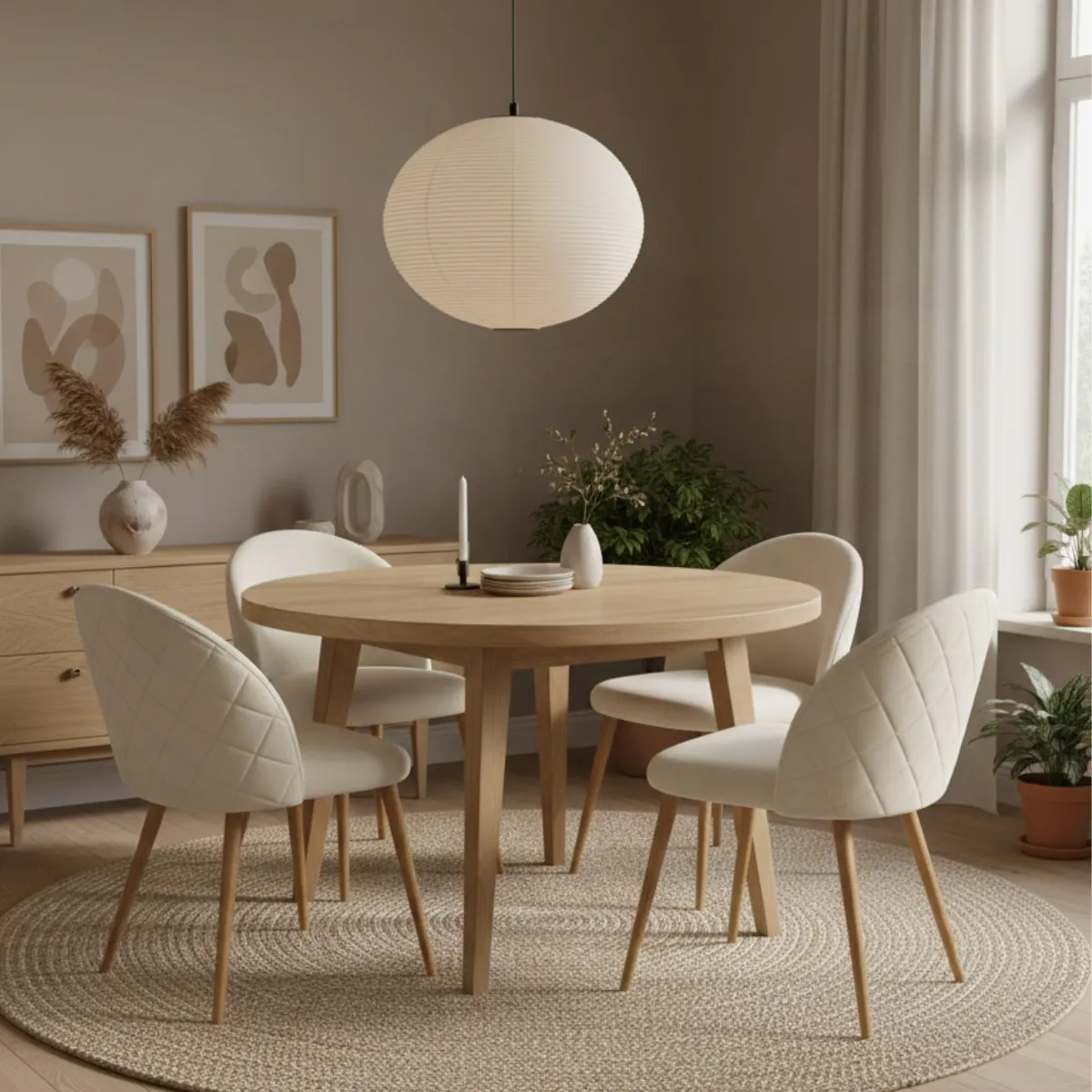 HABITA2 CHILE - Silla Nordic Felpa patas simil madera