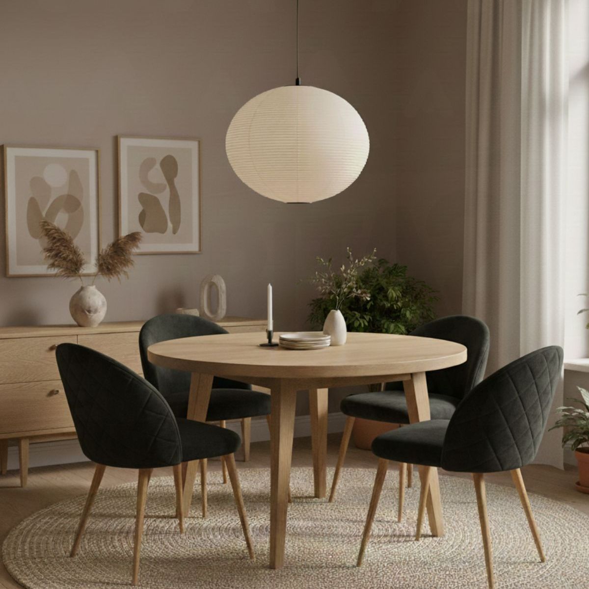 Silla Nordic Felpa patas simil madera, marca HABITA2 CHILE - Foto 2
