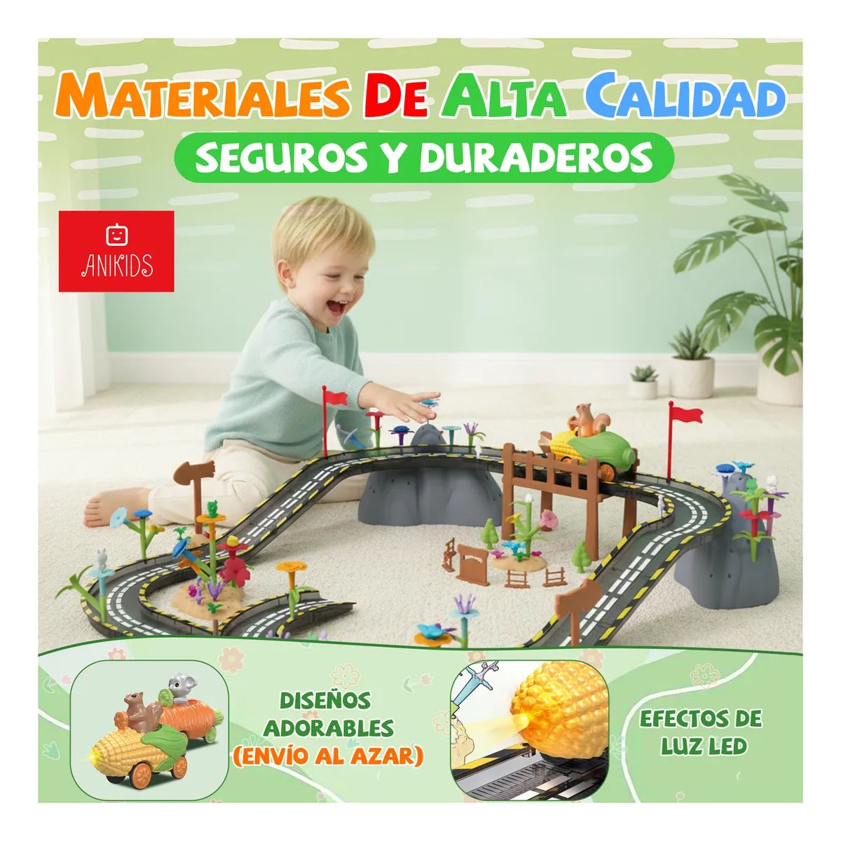 GENERICO - Pista De Auto Bloque Magnético Juguete Armable Niños 153 Pcs Negro